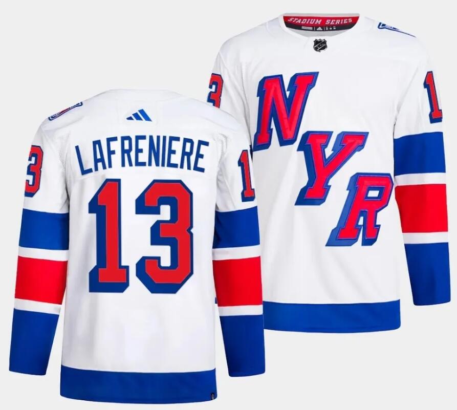 Men New York Rangers #13 Lafreniere white 2024 Hockey Stadium Series White Jersey->philadelphia flyers->NHL Jersey